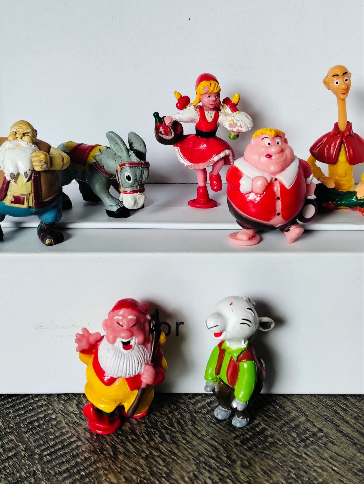 Vintage Efteling Sprookjesfiguren Set - 7 Stuks, Verzamelen, Efteling, Gebruikt, Beeldje of Poppetje, Ophalen of Verzenden