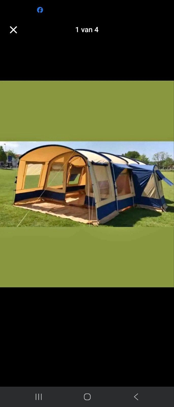 Vrijbuiter Linden 420 Tunneltent - Ruime Gezinstent, Caravans en Kamperen, Tenten, Ophalen, Zo goed als nieuw, Tot en met 5