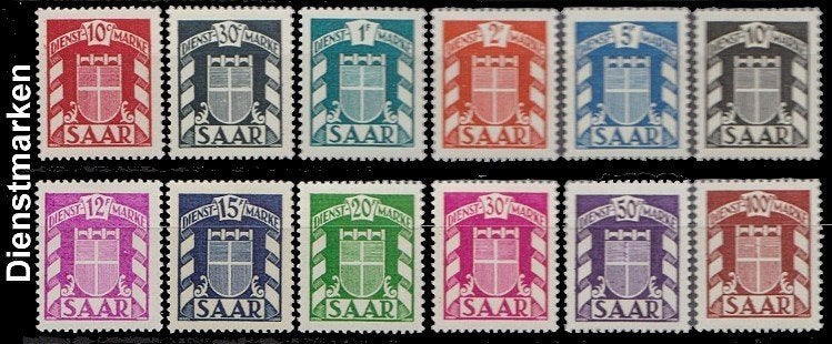 Jaargangen OPD Saarbrücken (Saarland) postfrisch 1947-1959., Verzenden, BRD, Postfris