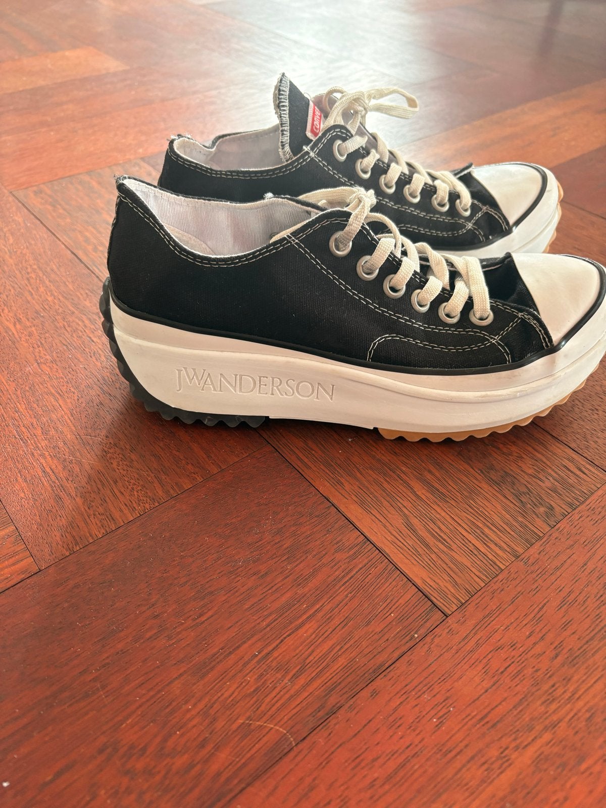 Converse x JW Anderson sneakers maat 40 (valt klein), Ophalen, Gedragen, Zwart, Sneakers of Gympen