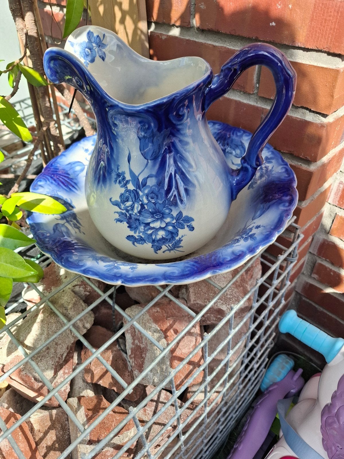 Engelse lampetstel van Staffordshire-aardewerkl, Antiek en Kunst, Antiek | Vazen, Ophalen