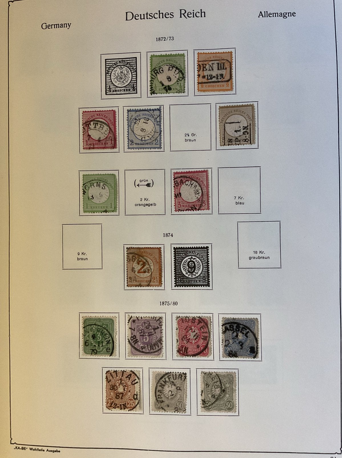 601/1) Deutsches Reich 1872/1945 verzameling in KABE album, Postzegels en Munten, Postzegels | Volle albums en Verzamelingen, Verzenden