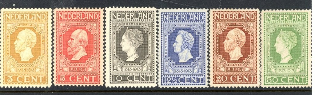 Jubileumzgels NVPH 90-97, ongebruikt (lees), Postzegels en Munten, Postzegels | Nederland, Ophalen of Verzenden, T/m 1940, Postfris