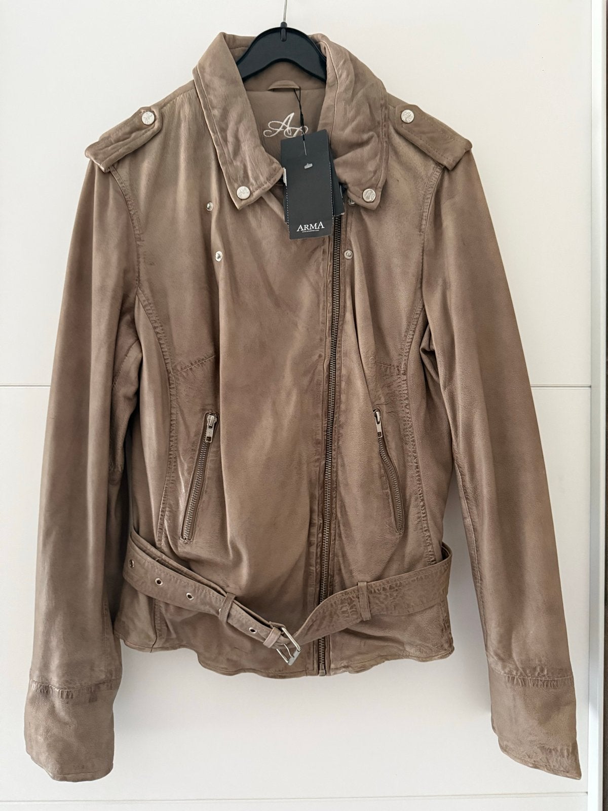 Nieuwe Arma leren jas - Maat 42 - Soepel leer, Ophalen of Verzenden, Nieuw, Maat 42/44 (L), Bruin