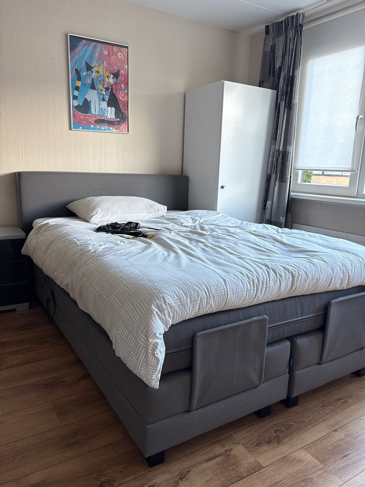 Karlsson Boxspring 140x200 met verstelbaar hoofdeinde, Ophalen, Verstelbaar, Tweepersoons, 140 cm
