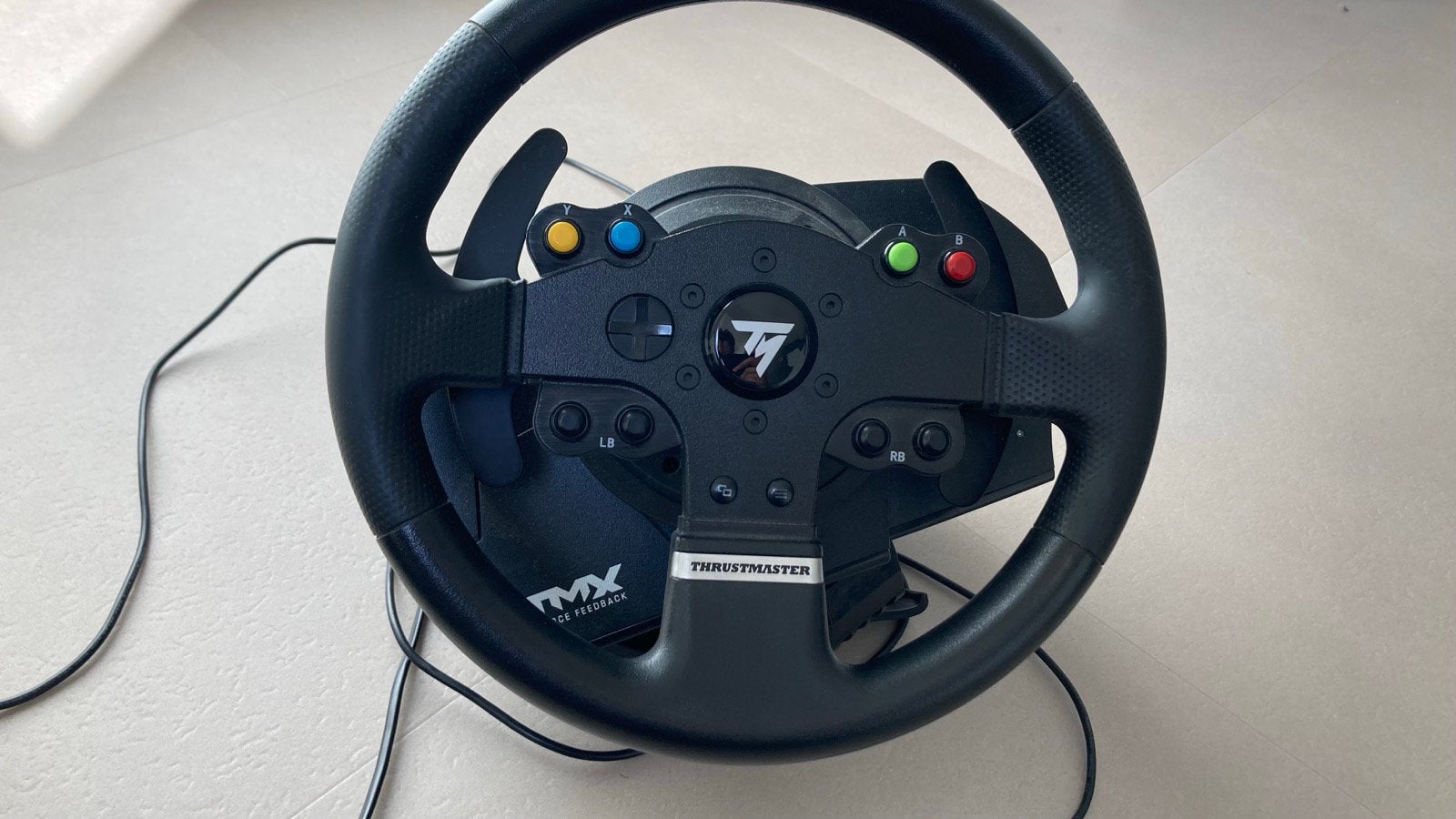 Thrustmaster TMX Force Feedback stuur en gaspedaal, Spelcomputers en Games, Ophalen, Gebruikt, Stuurtje of Sportattribuut