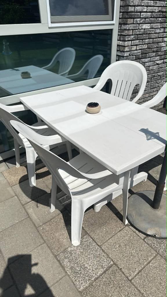 tuinset, Tuin en Terras, Tuinsets en Loungesets, Ophalen, 4 zitplaatsen, Kunststof, Gebruikt