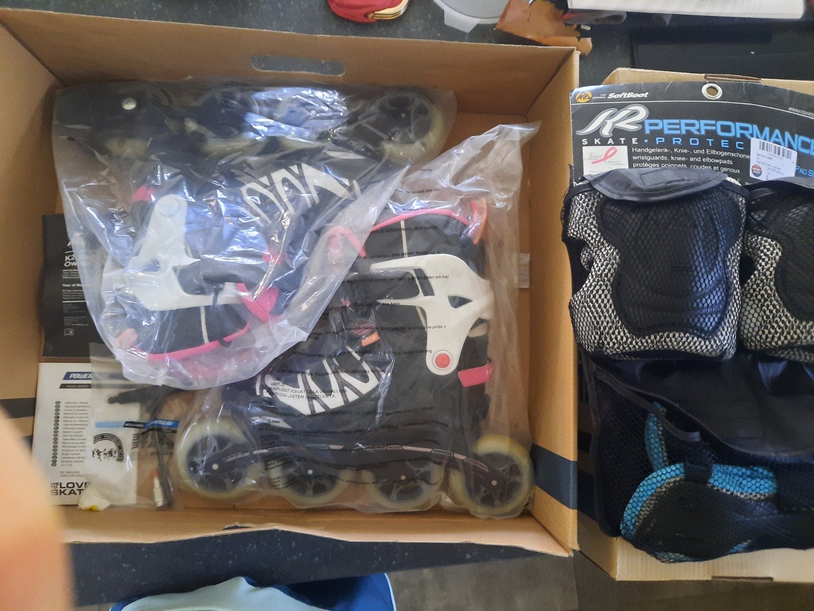 Inline skates maat 38 met bescherming, Ophalen of Verzenden, Inline skates 4 wielen, Verstelbaar, Gebruikt