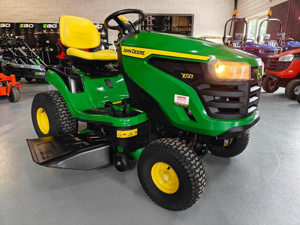 John Deere X127 107cm 2023 zitmaaier 2 cilinder, Tuin en Terras, Zitmaaiers, John Deere, Gebruikt, Ophalen of Verzenden, Mulchfunctie