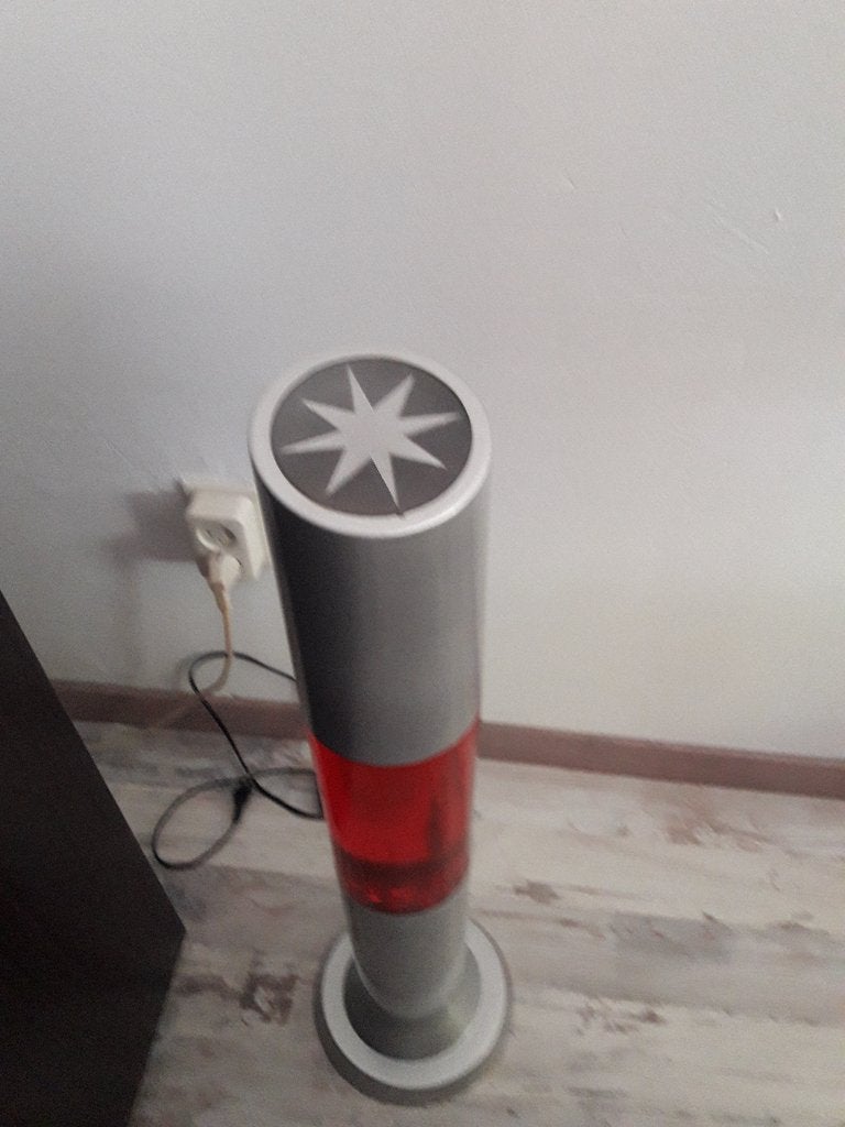 Sfeerlamp Rood, Huis en Inrichting, Lampen | Vloerlampen, Ophalen, Zo goed als nieuw, Glas, Minder dan 100 cm