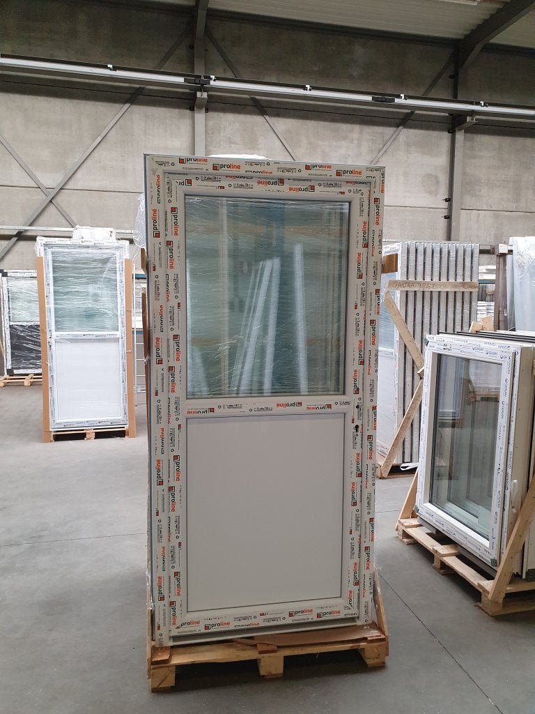 Kunststof deur wit 102 x 206 cm wit intrekprofiel, Niet ingevuld, Nieuw, Ophalen of Verzenden, Buitendeur