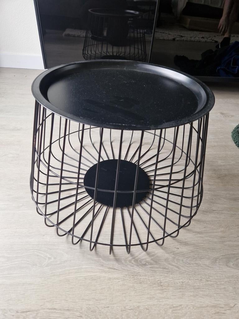 Grote Zwarte Metalen opbergmand, Ophalen, Gebruikt, 50 tot 100 cm, Modern, Industrieel