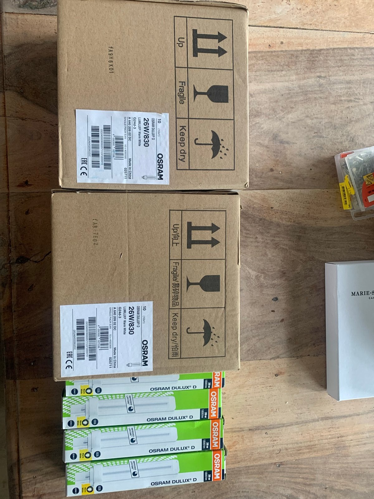 24x Osram Dulux D 26W/830 G24d-3 PL-C 2-pins lampen, Wit, Osram, Nieuw, Overige fittingen