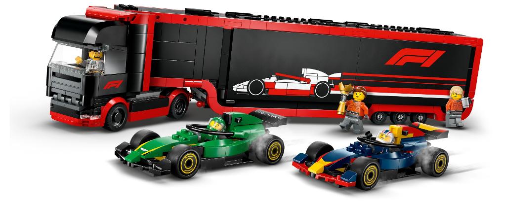 LEGO City 60445 F1 Truck met RB20 en AMR24 F1 auto's 1086dlg, Ophalen of Verzenden, Nieuw, Complete set, Lego