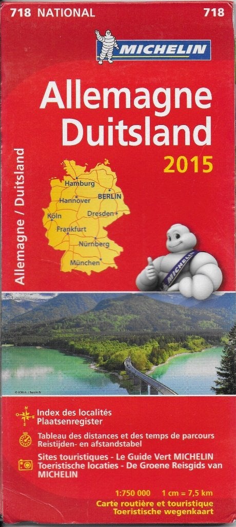 Pl15 michelin plattegrond duitsland 2015, Gelezen, 2000 tot heden, Ophalen of Verzenden, Landkaart