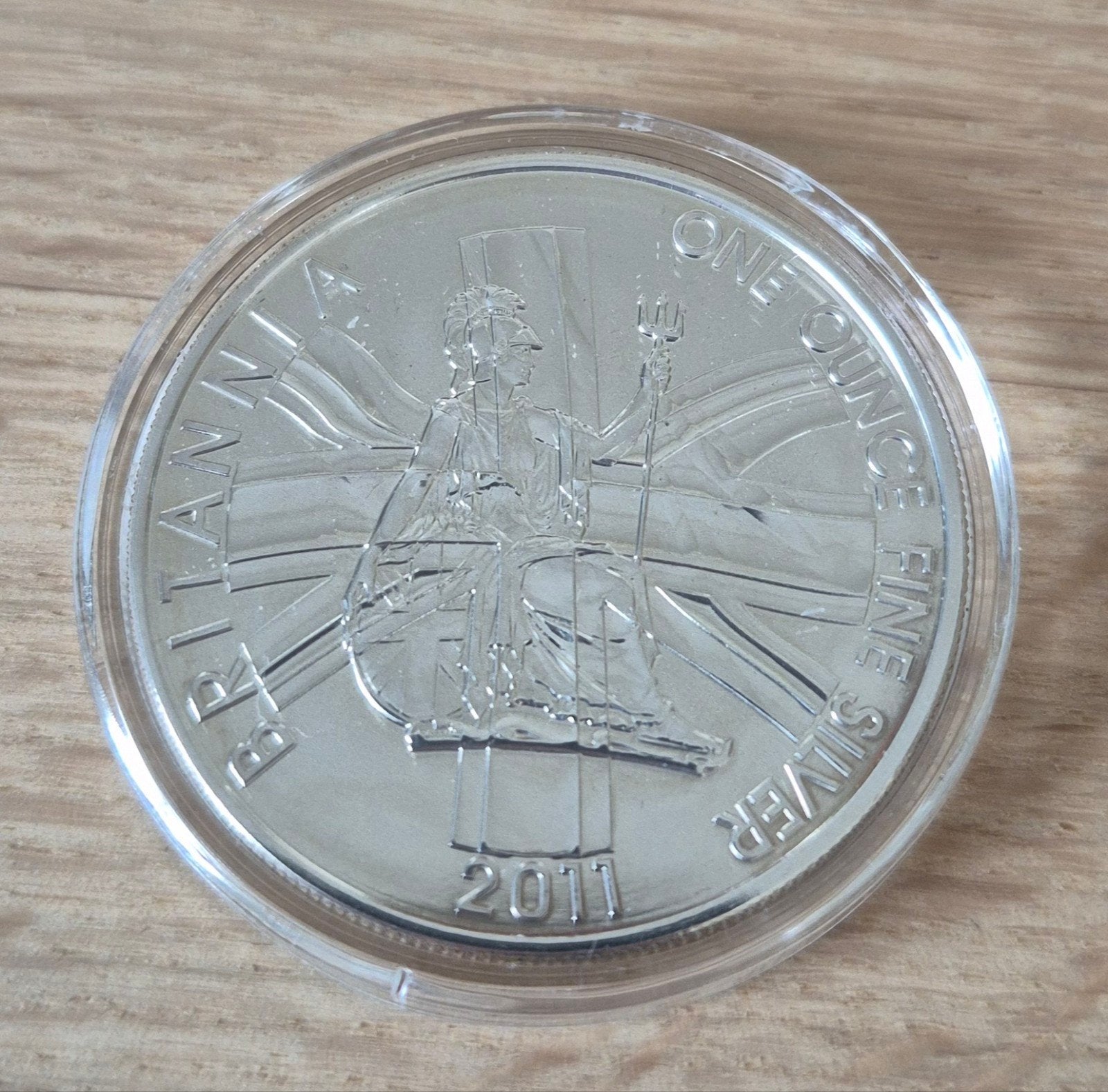 1 oz zilveren munt UK Britannia 2011, Postzegels en Munten, Ophalen of Verzenden, Zilver