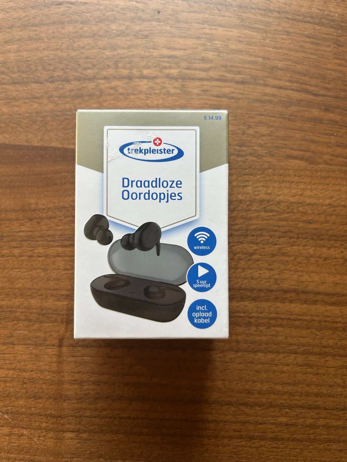 Trekpleister Draadloze Oordopjes met Oplaadcase, Ophalen, Zwart, In gehoorgang (in-ear), Overige merken