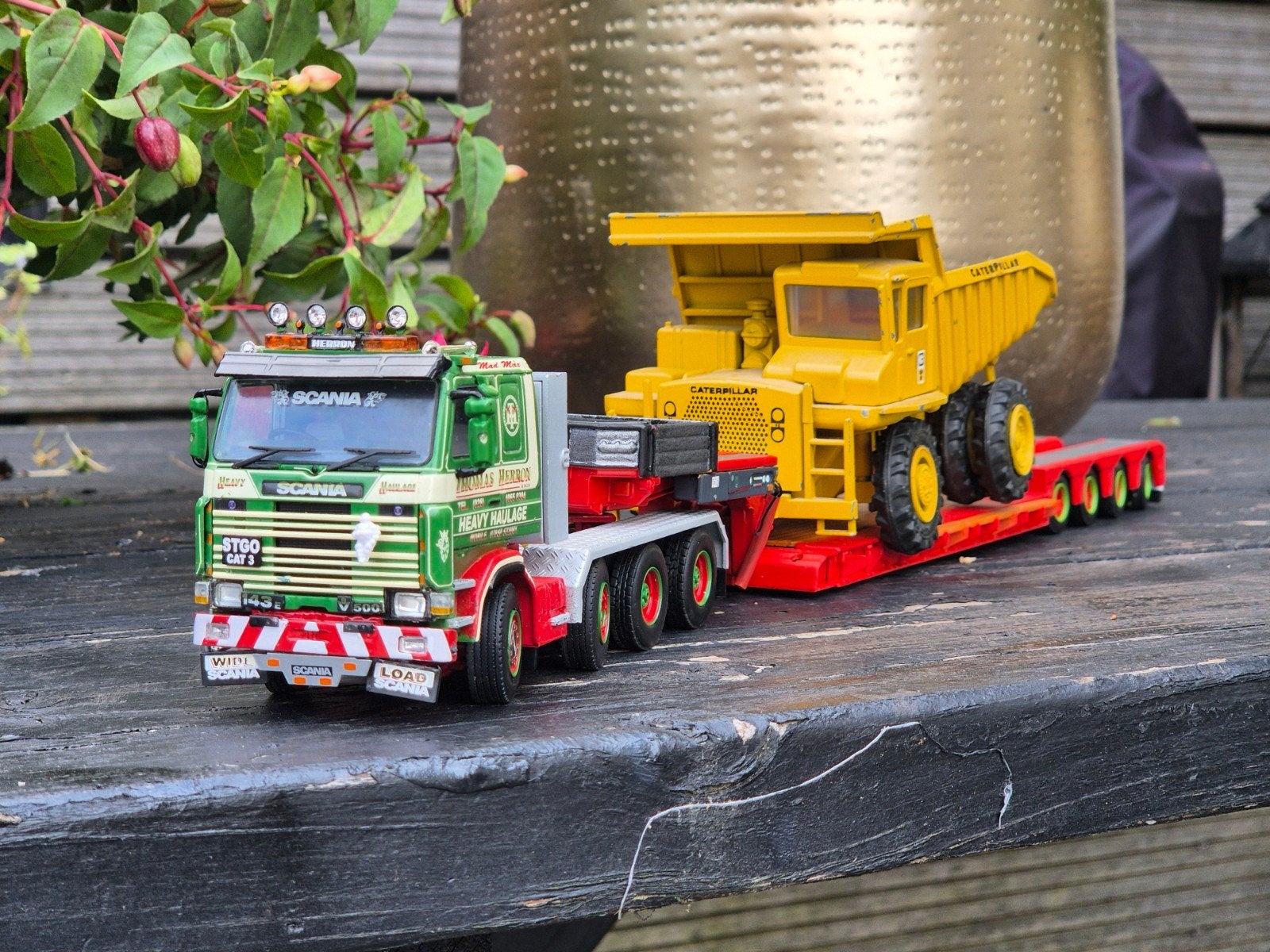 Scania 143 8x4 Thomas Herron UK Nooteboom dieplader wsi, Hobby en Vrije tijd, Modelauto's | 1:50, Ophalen of Verzenden, Zo goed als nieuw