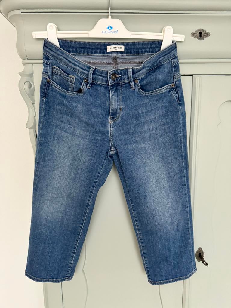 Silvercreek driekwart dames jeans maat 28, Ophalen of Verzenden, Zo goed als nieuw, Blauw, W28 - W29 (confectie 36)