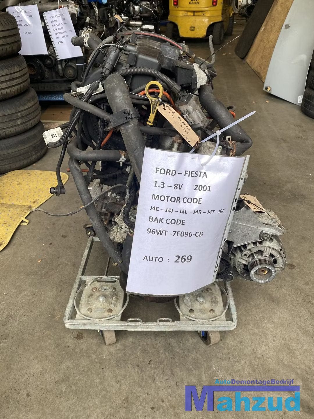 FORD FIESTA KA 1.3 8V motorblok J4C J4J J4L J4Q J4R J4T JBC, Gebruikt, Info@ford.com, Ophalen of Verzenden, Ford