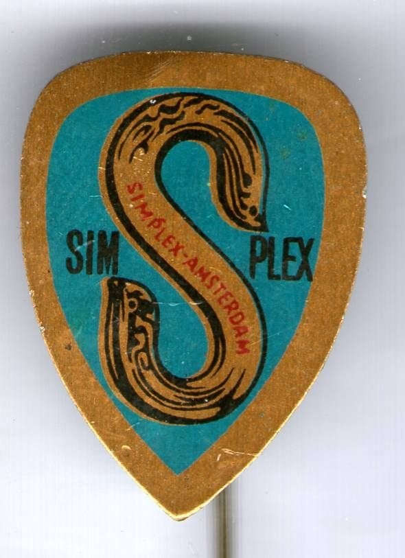 Simplex Amsterdam blik rijwielen speldje ( G_194), Verzenden, Zo goed als nieuw, Transport, Speldje of Pin