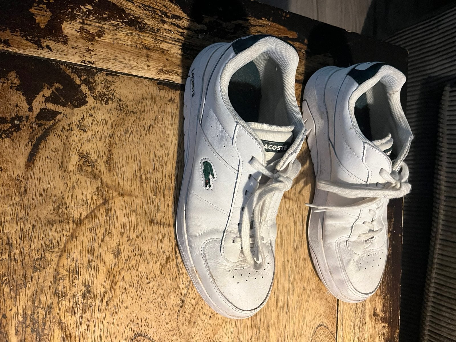 Lacoste schoenen maat 44 half, Ophalen, Zo goed als nieuw, Zwart, Sneakers of Gympen