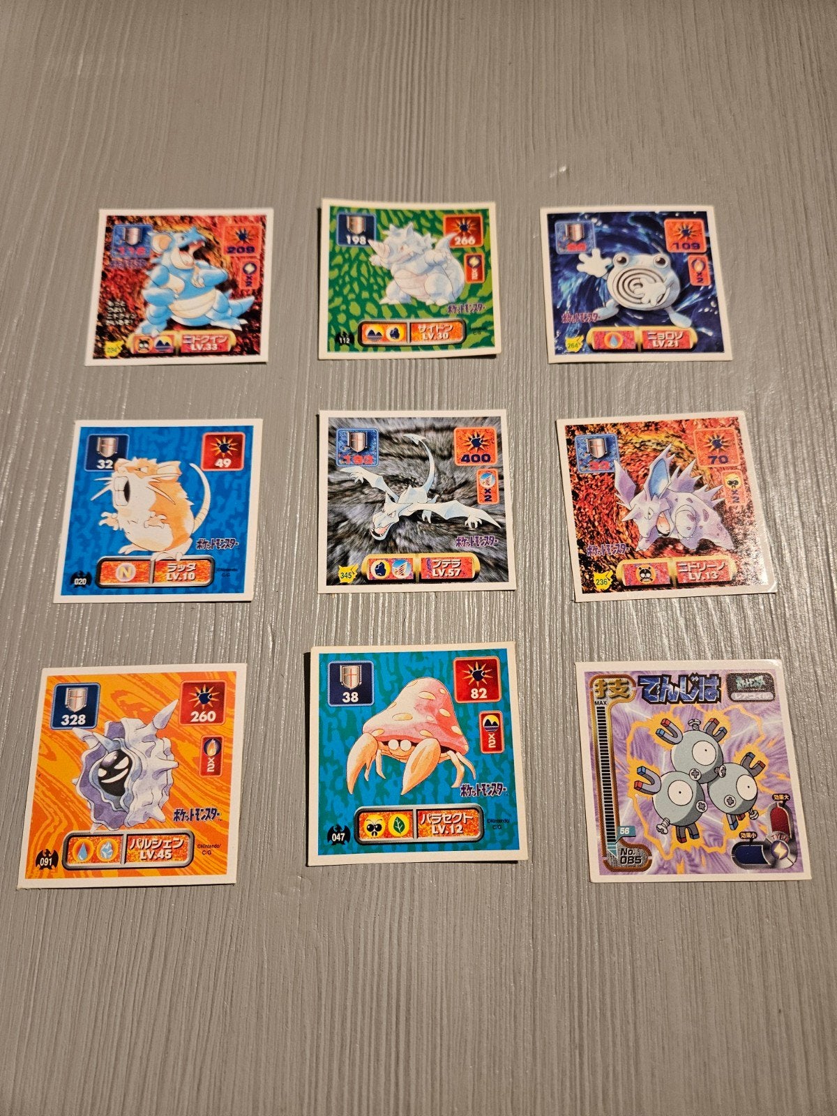 9x Amanda Japanese Sticker Oldskool Original Nintendo Pokémo, Verzenden, Zo goed als nieuw, Losse kaart