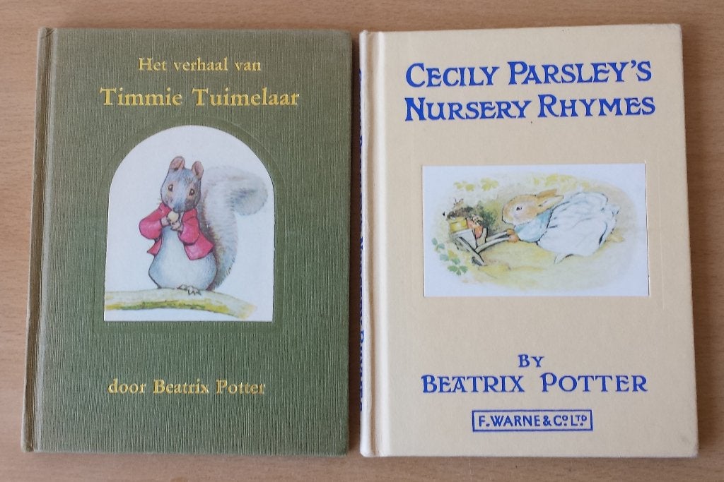 2 Beatrix Potter boekjes o.a. Timmie Tuimelaar - jrn. 70, Ophalen of Verzenden, Gelezen, Beatrix Potter, Fictie algemeen