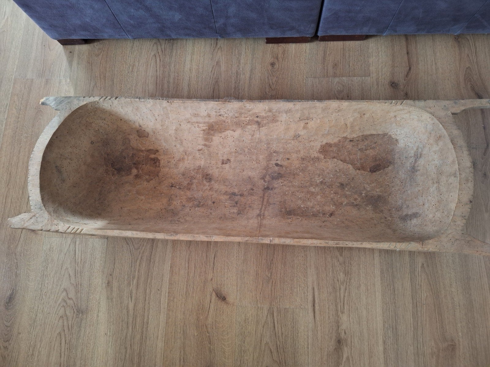 Antieke houten trog - uniek decoratief stuk, Ophalen of Verzenden