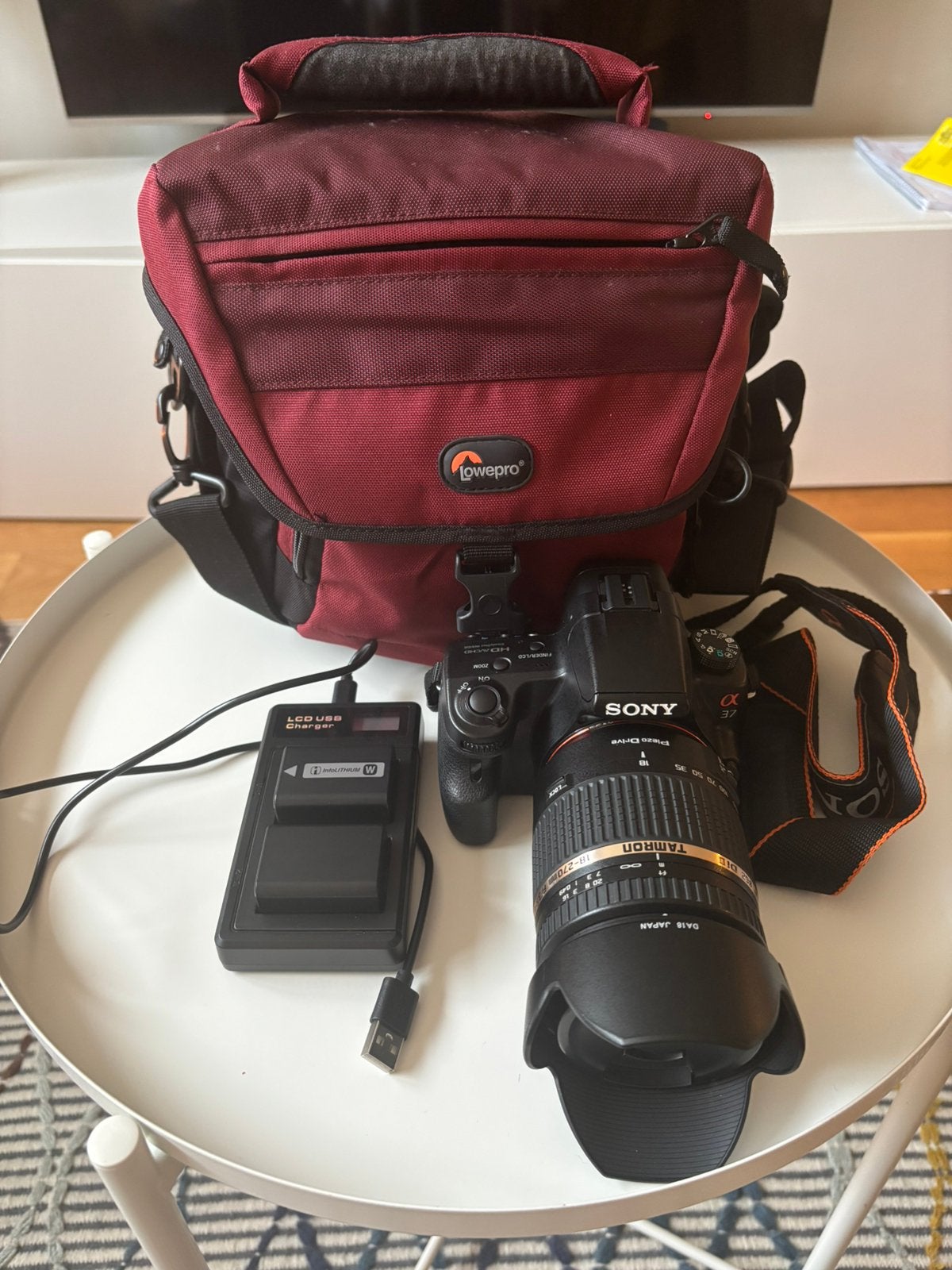 Sony SLT-A37 + Tamron 18-270mm – Complete cameraset, Audio, Tv en Foto, Gebruikt, Spiegelreflex, Cameratas, Ophalen of Verzenden