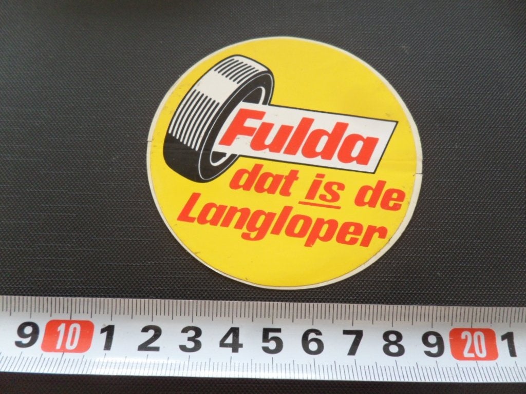 sticker FULDA dat is de Langloper, Verzamelen, Ophalen, Zo goed als nieuw