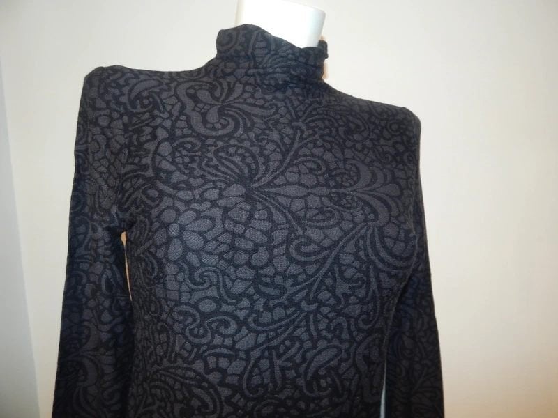 Sarah Pacini fijn dun kolletje bloemen print kwaliteit M, Maat 38/40 (M), Verzenden, Sarah Pacini, Zwart