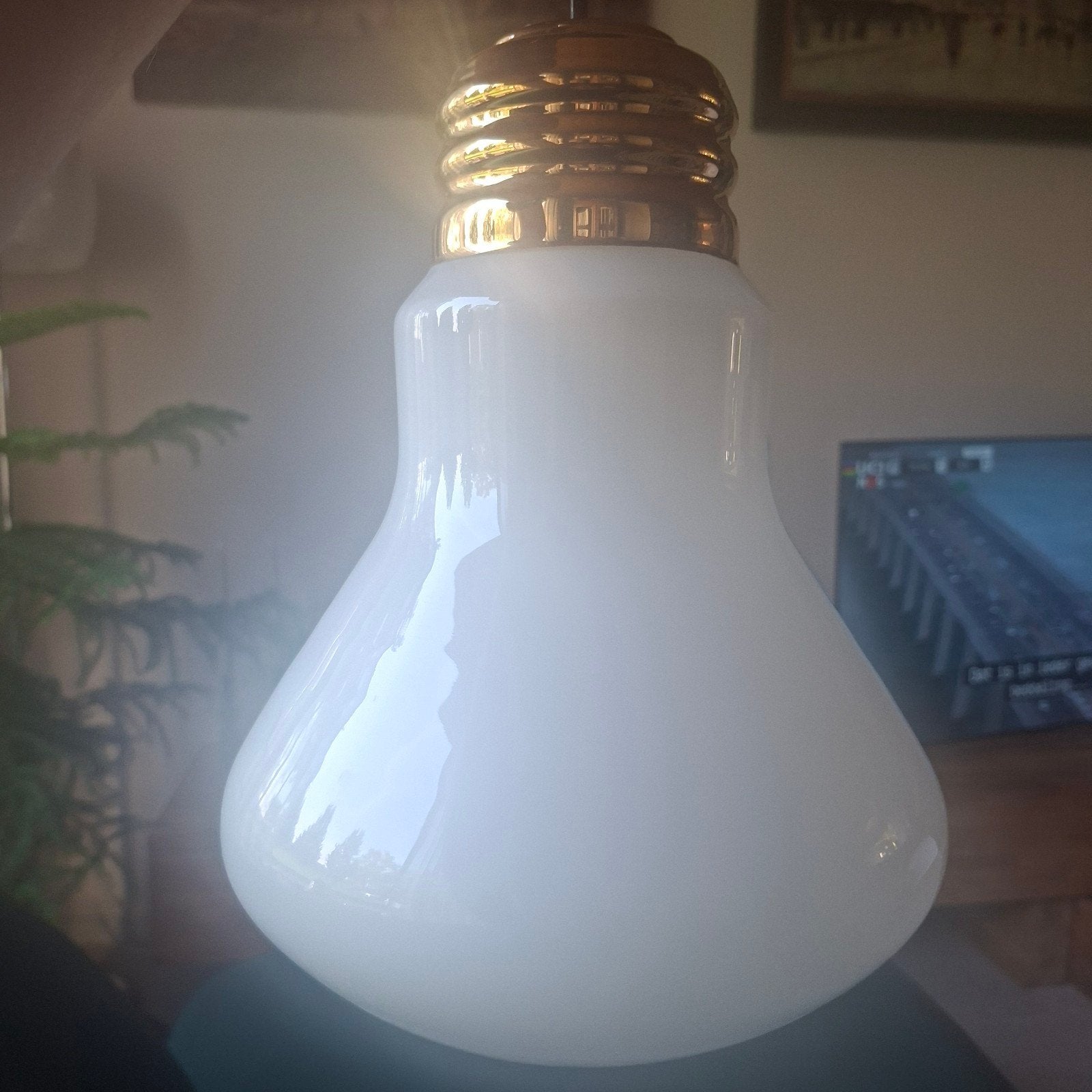 Aparte hanglamp geïnspireerd op Ingo Maurer, Gebruikt, Glas, Design / Vintage, E27 (groot)
