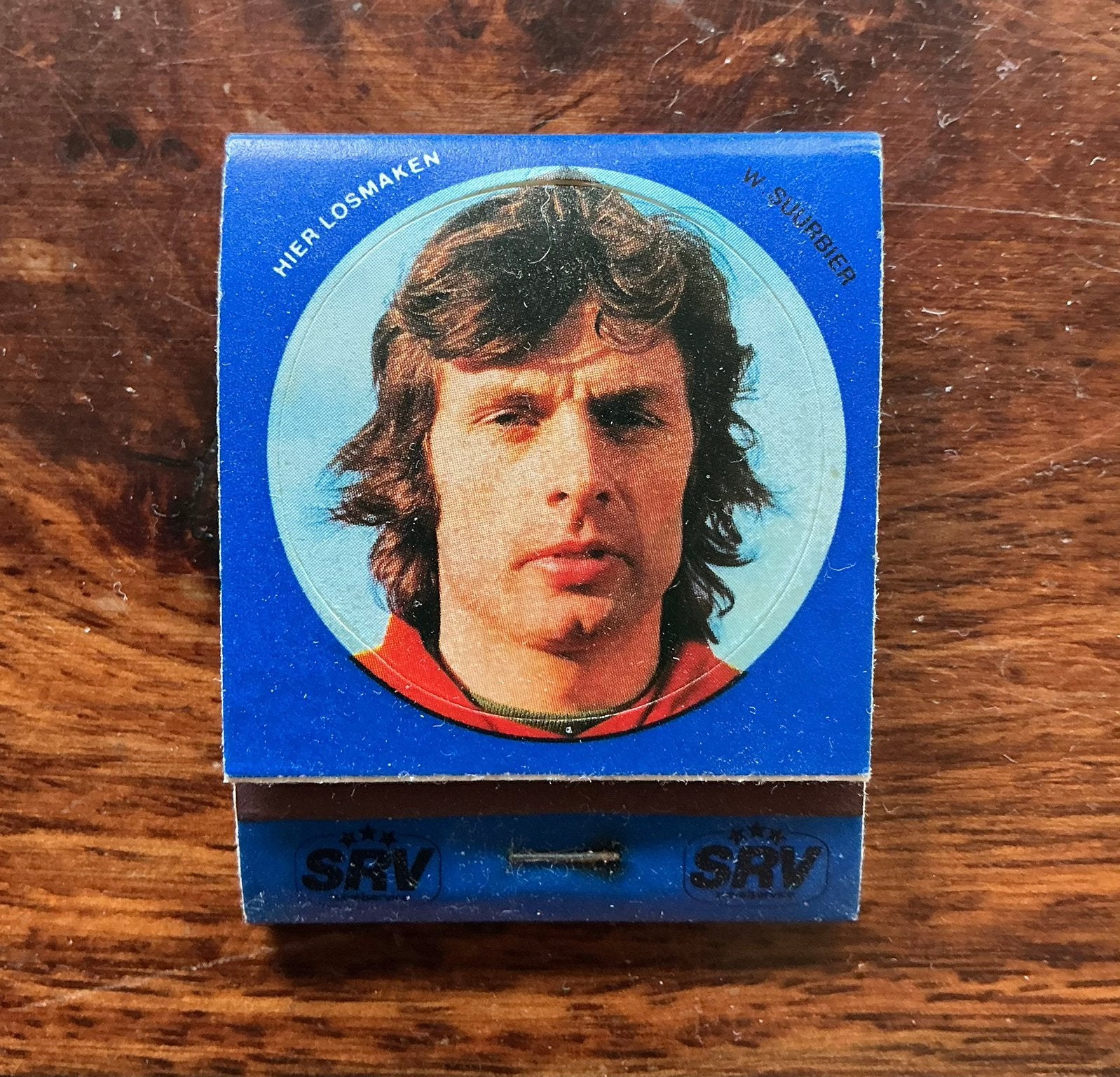 Voetbal lucifersdoosje SRV WK 1974 Nederlands elft  Suurbier, Ophalen of Verzenden, Luciferdoosjes of -merken