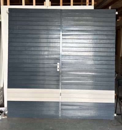 Houten Garagedeuren, Ophalen, Gebruikt, Garagedeur, 120 cm of meer
