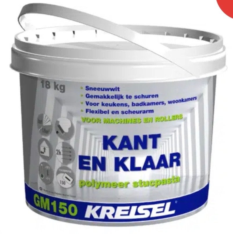 Kreisel Stucpasta GM150 Fill&Finish 18KG x 3 (54kg), Ophalen, Wit, Nieuw, Verf