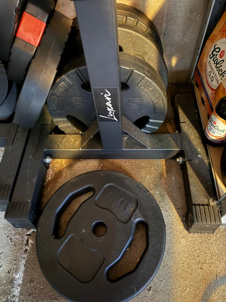 Complete Fitness Set: Halters, Gewichten, Bank & Squat Rack, Ophalen, Gebruikt, Armen, Dumbbell