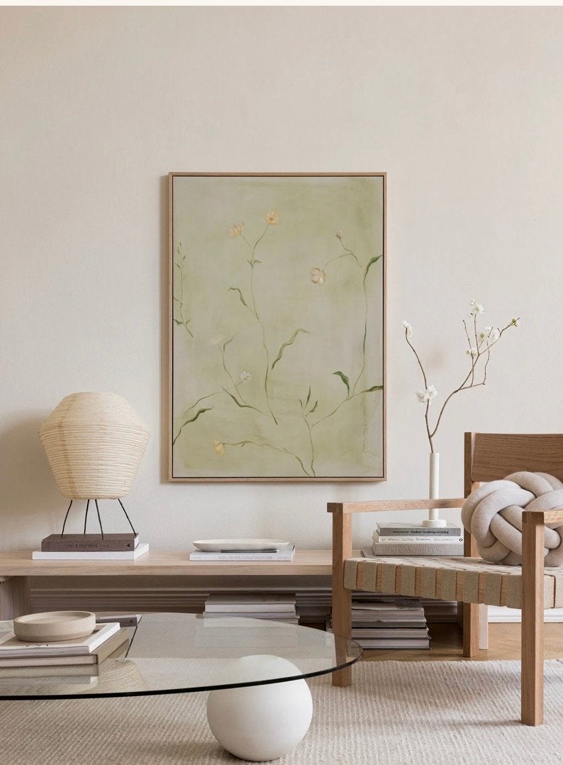 Schilderij met bloemen - Nieuwstaat, Nieuw, Ophalen of Verzenden, Schilderij, 75 – 100