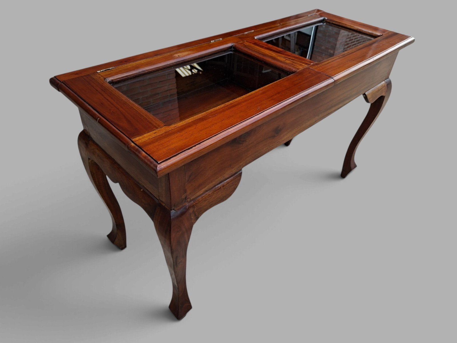 Klassieke vitrine tafel, sidetable, wandconsole, lichte leef, Ophalen of Verzenden