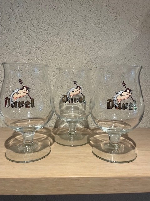 Duvel glas HopDuvelin 3 st nieuw, Verzamelen, Ophalen of Verzenden, Nieuw, Bierglas