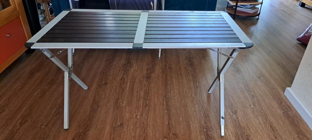 Handige aluminium rolltafel - compact opbergen in draagtas, Caravans en Kamperen, Ophalen, Campingtafel