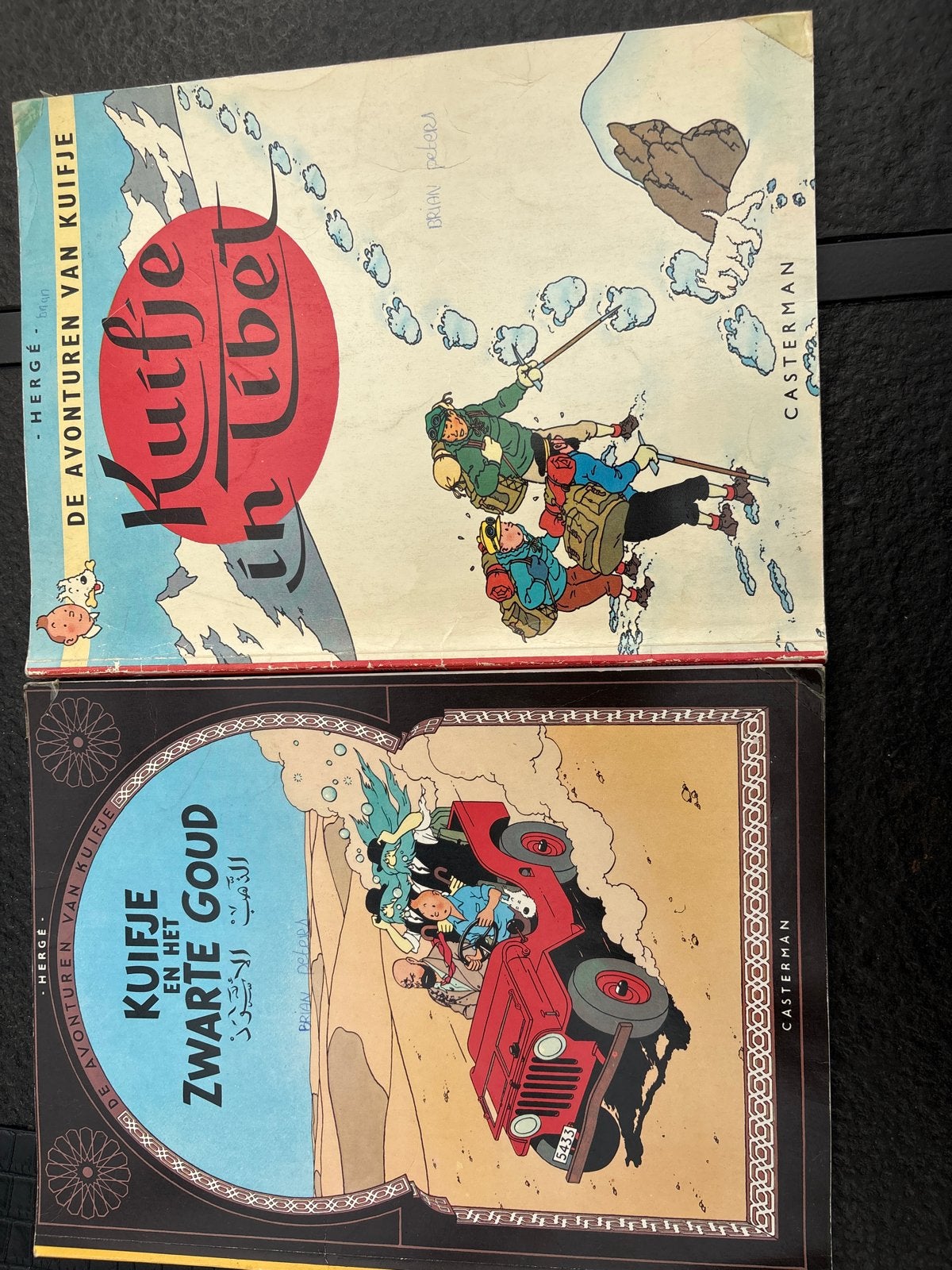 Kuifje: In Tibet & Het Zwarte Goud - Vintage Stripboeken, Meerdere stripboeken, Ophalen of Verzenden, Gelezen