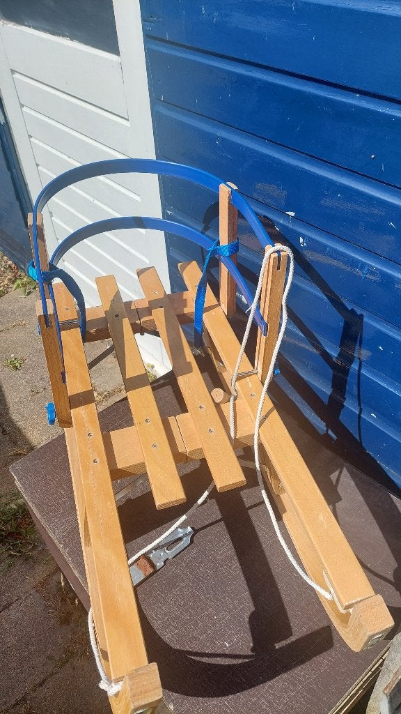Slee, Ophalen, Rugleuning, Gebruikt, Hout