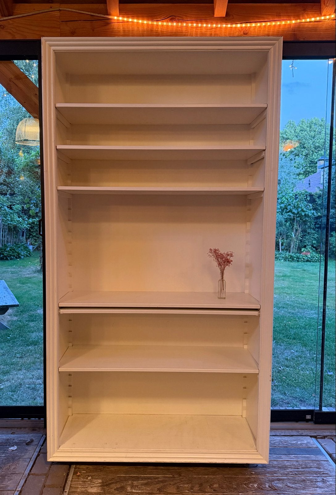 Kast op wieltjes met uitschuifbare plank en vaste pla, Ophalen, Met plank(en), Gebruikt, 100 tot 150 cm