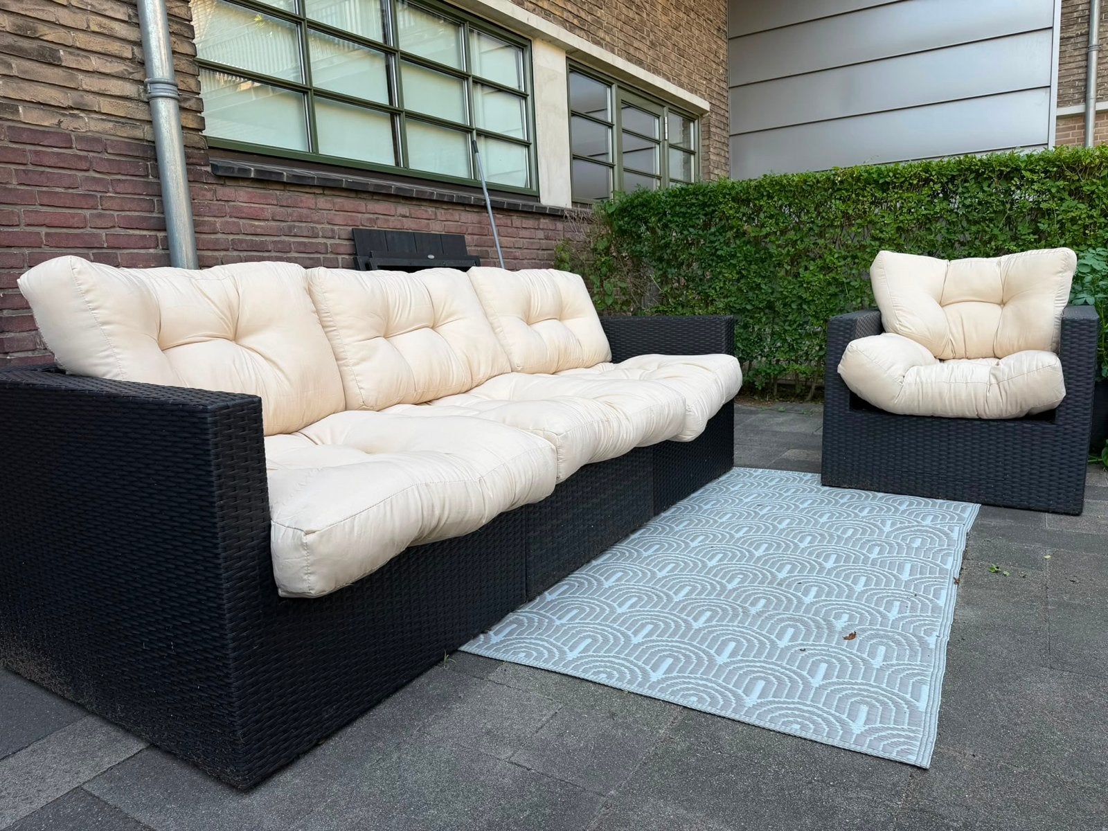 Nieuwe comfortabele lounge kussens 80x80 en 80x45, Tuin en Terras, Tuinsets en Loungesets, Ophalen, 4 zitplaatsen, Nieuw, Loungeset