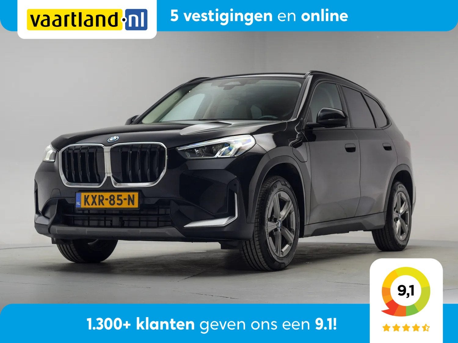 BMW X1 xDrive25e Luxury Sport [ SOH 90,5% ] [ LED Leder Stoe, Zwart, Bedrijf, Hybride Elektrisch/Benzine, 3 cilinders