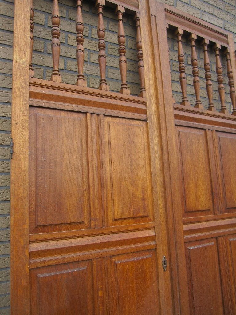 262hx144br Set hoge dubbele eiken kastdeuren, Ophalen