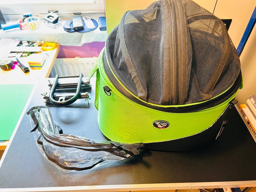 Hondenfietsmand DoggyRide Cocoon XXL groen incl. adapter, Doggyride, Ophalen of Verzenden, Nieuw, Hondenfietsmand