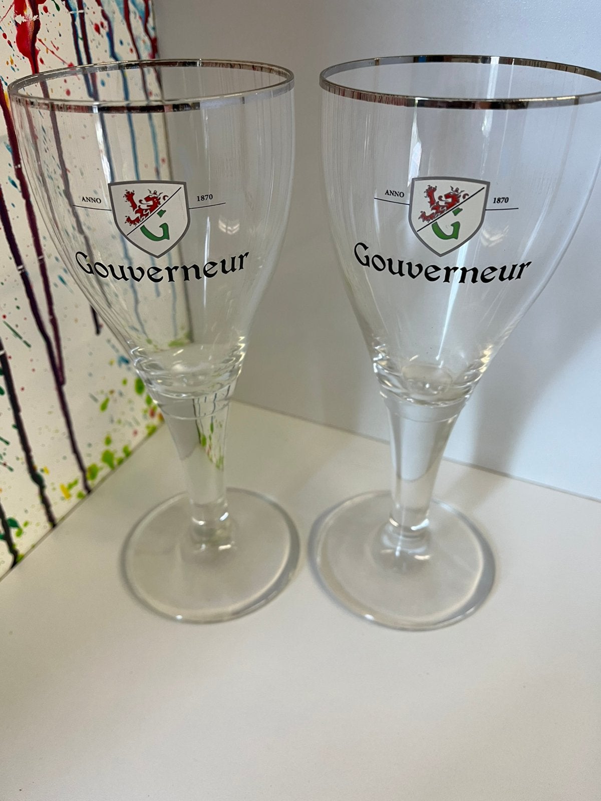 Lindeboom Gouverneur bierglazen set van 2 glazen, Verzamelen, Ophalen of Verzenden, Nieuw, Glas of Glazen, Overige merken