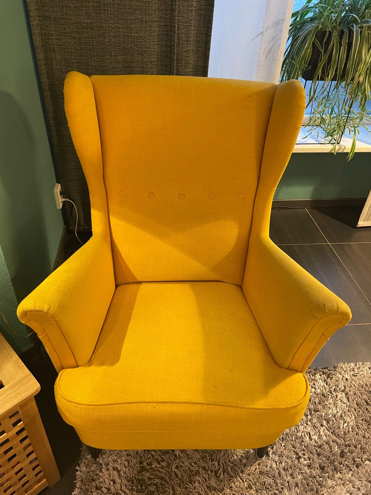 IKEA Gele Fauteuil - Comfortabel en Stijlvol, Huis en Inrichting, Ophalen, Gebruikt, Stof, 75 tot 100 cm